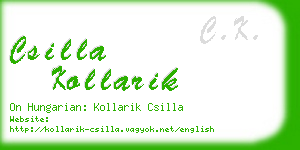 csilla kollarik business card